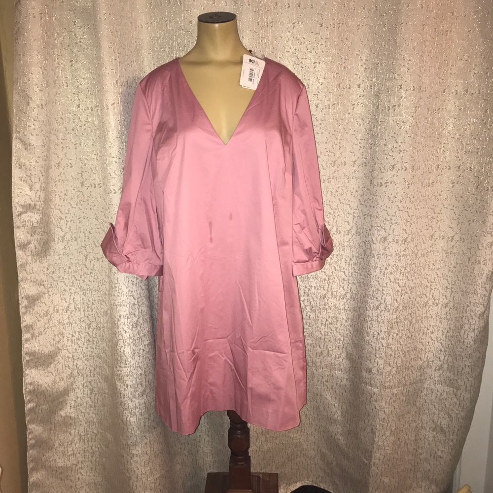 Ted Baker Dusty Pink Shirt Dress, Ted's Size 5/ U.S. Size 12, NWT